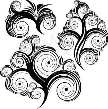 Royalty Free Clipart Image of Swirl Designs